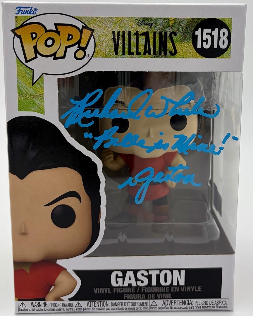 Richard White signed "Gaston" Funko #1518 (Disney Villains) - OC Celebrity Marketing COA